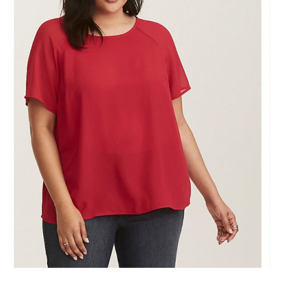 torrid Tops - 💄2/$35💄Torrid Rasberry Raglan Blouse NWOT